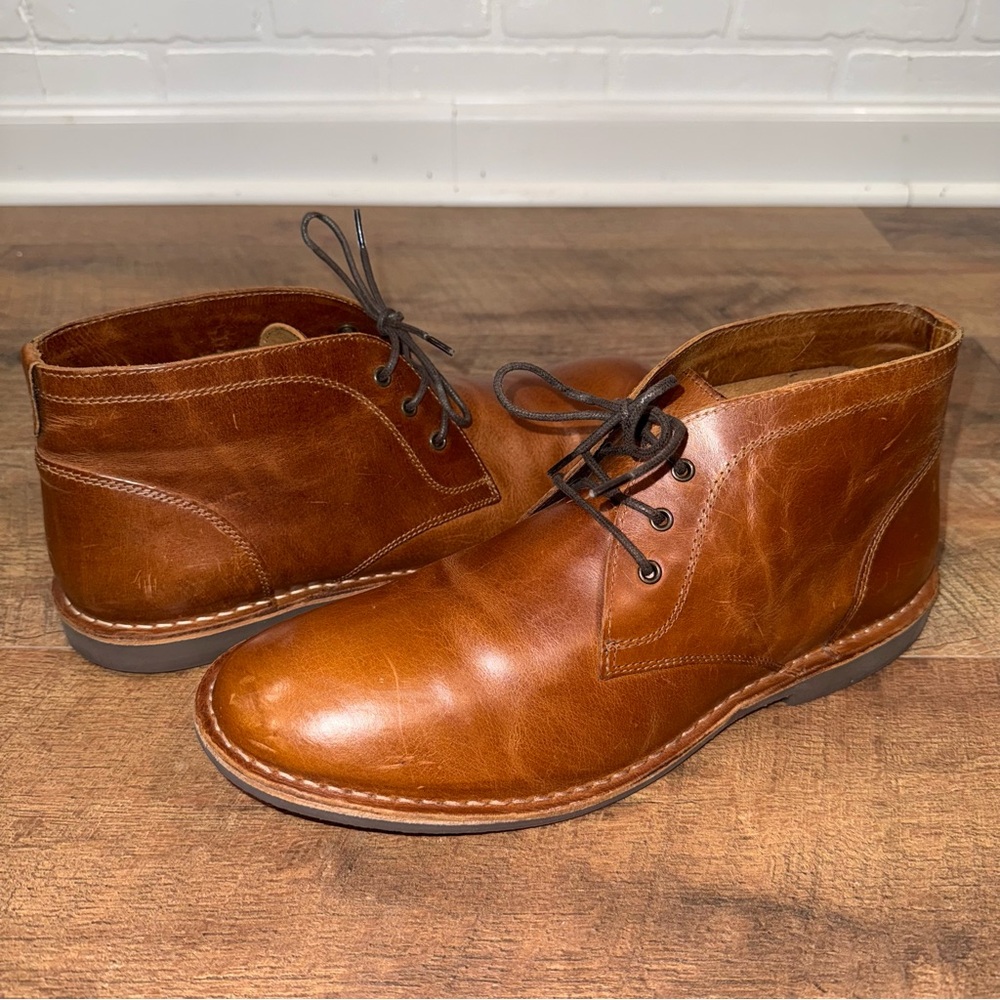 Men’s Crown Vintage Casper Chukka Cognac Lace-Up Dress Boots